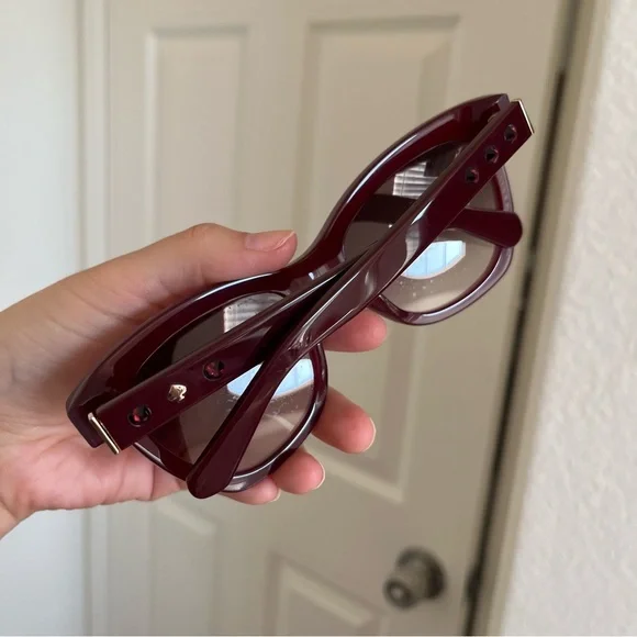 Kate Spade Burgundy Cat Eye Sunglasses - Picture 7 of 8